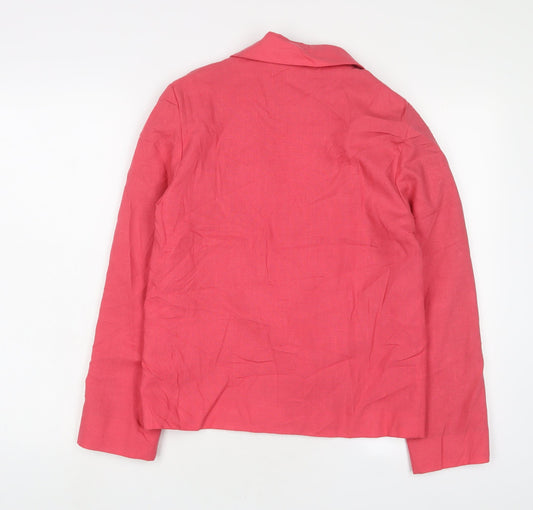 Richards Womens Pink Jacket Blazer Size 10 Button