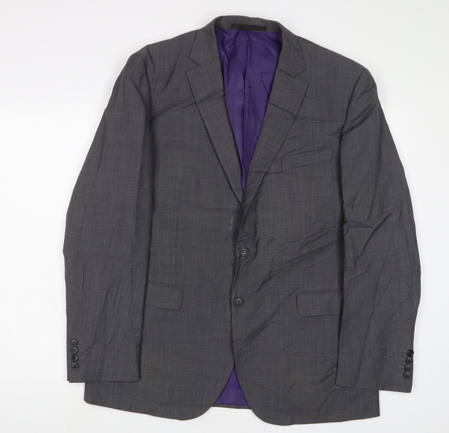 Marks and Spencer Mens Grey Polyester Jacket Suit Jacket Size 44 Regular