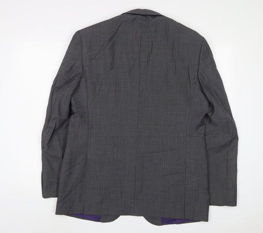 Marks and Spencer Mens Grey Polyester Jacket Suit Jacket Size 44 Regular