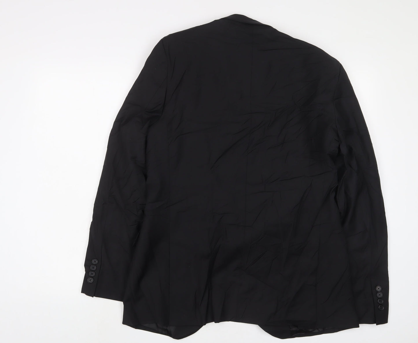 St Michael Mens Black Wool Jacket Suit Jacket Size 40 Regular