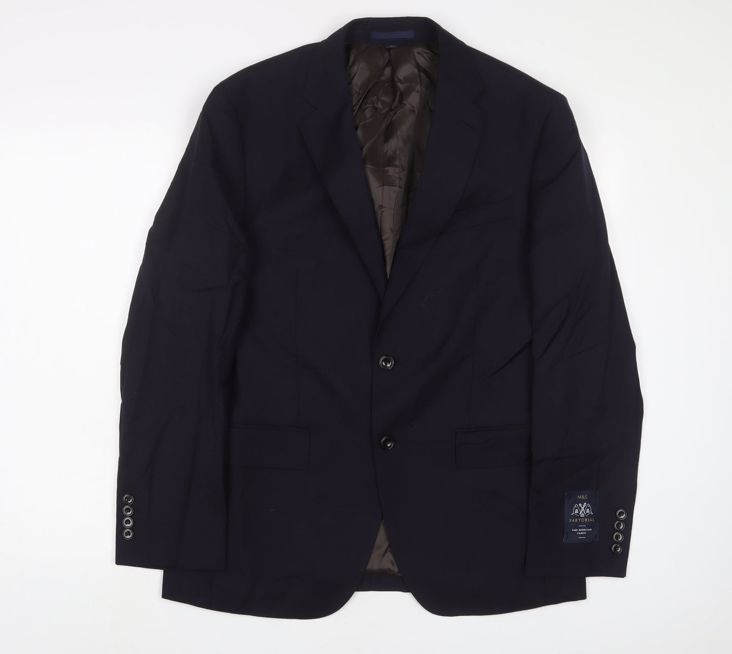 Marks and Spencer Mens Blue Wool Jacket Suit Jacket Size 40 Regular