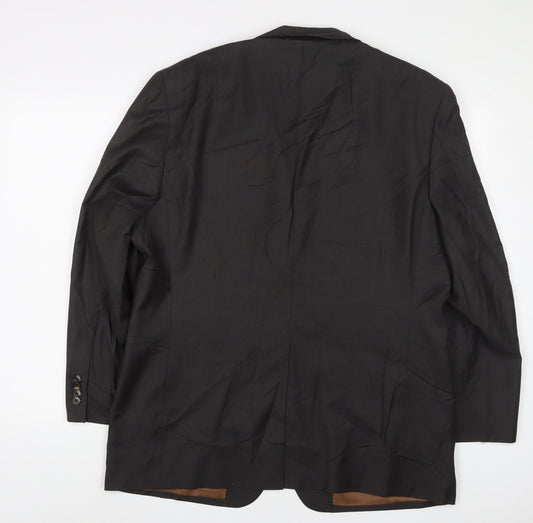 Greenwoods Mens Grey Wool Jacket Suit Jacket Size 42 Regular
