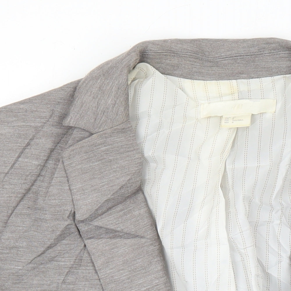 H&M Womens Grey Jacket Blazer Size 10