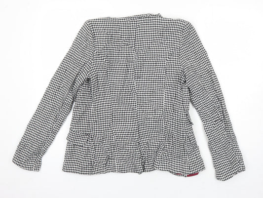 River Island Womens Multicoloured Check Jacket Blazer Size 8 Button