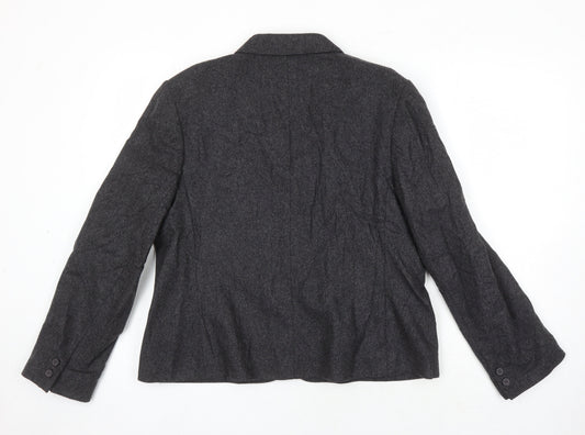 St Michael Womens Grey Jacket Blazer Size 18