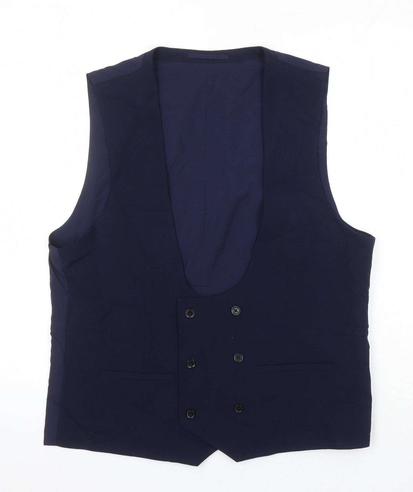 OneSixFive Mens Blue Viscose Jacket Suit Waistcoat Size 48 Regular