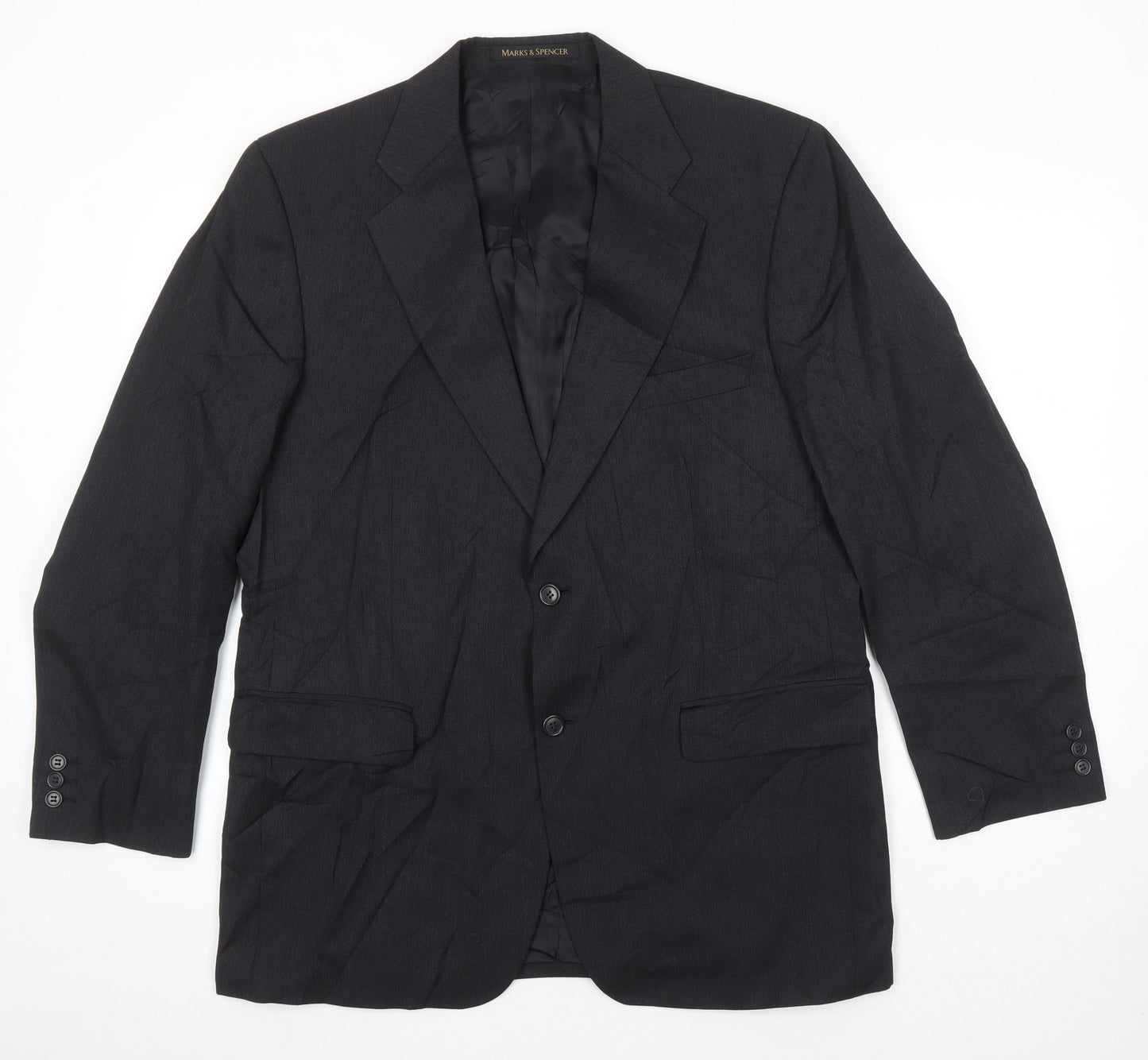 Marks and Spencer Mens Grey Wool Jacket Suit Jacket Size 42 Regular