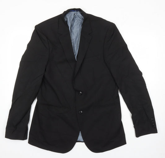 Burton Mens Black Polyester Jacket Suit Jacket Size L Regular