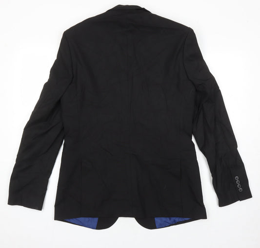 Burton Mens Black Polyester Jacket Suit Jacket Size L Regular