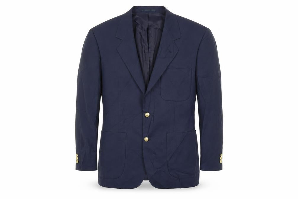 Chums Mens Blue Polyester Jacket Suit Jacket Size 40 Regular