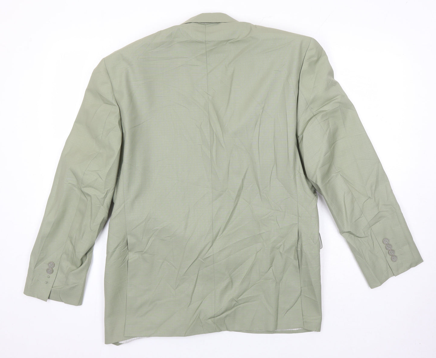 Greenwoods Mens Green Polyester Jacket Blazer Size 40 Regular