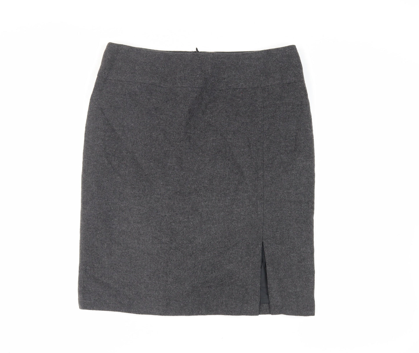 AMARANTO Womens Grey Acrylic Straight & Pencil Skirt Size 16 Zip