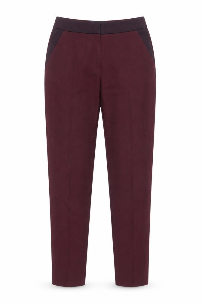 Marks & Spencer Womens Purple Polyester Dress Pants Trousers Size 8 L28 in Regular Zip