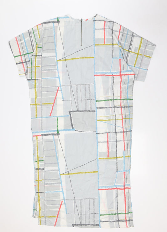 Native Youth Womens Multicoloured Polyester Shirt Dress Size S Round Neck
