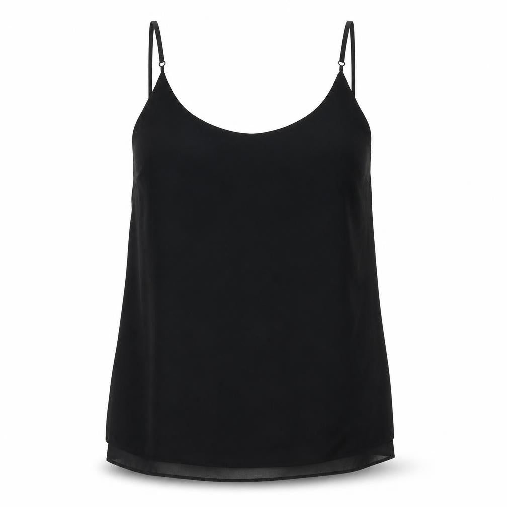 Dorothy Perkins Womens Black Polyester Camisole Button-Up Size 20 Scoop Neck
