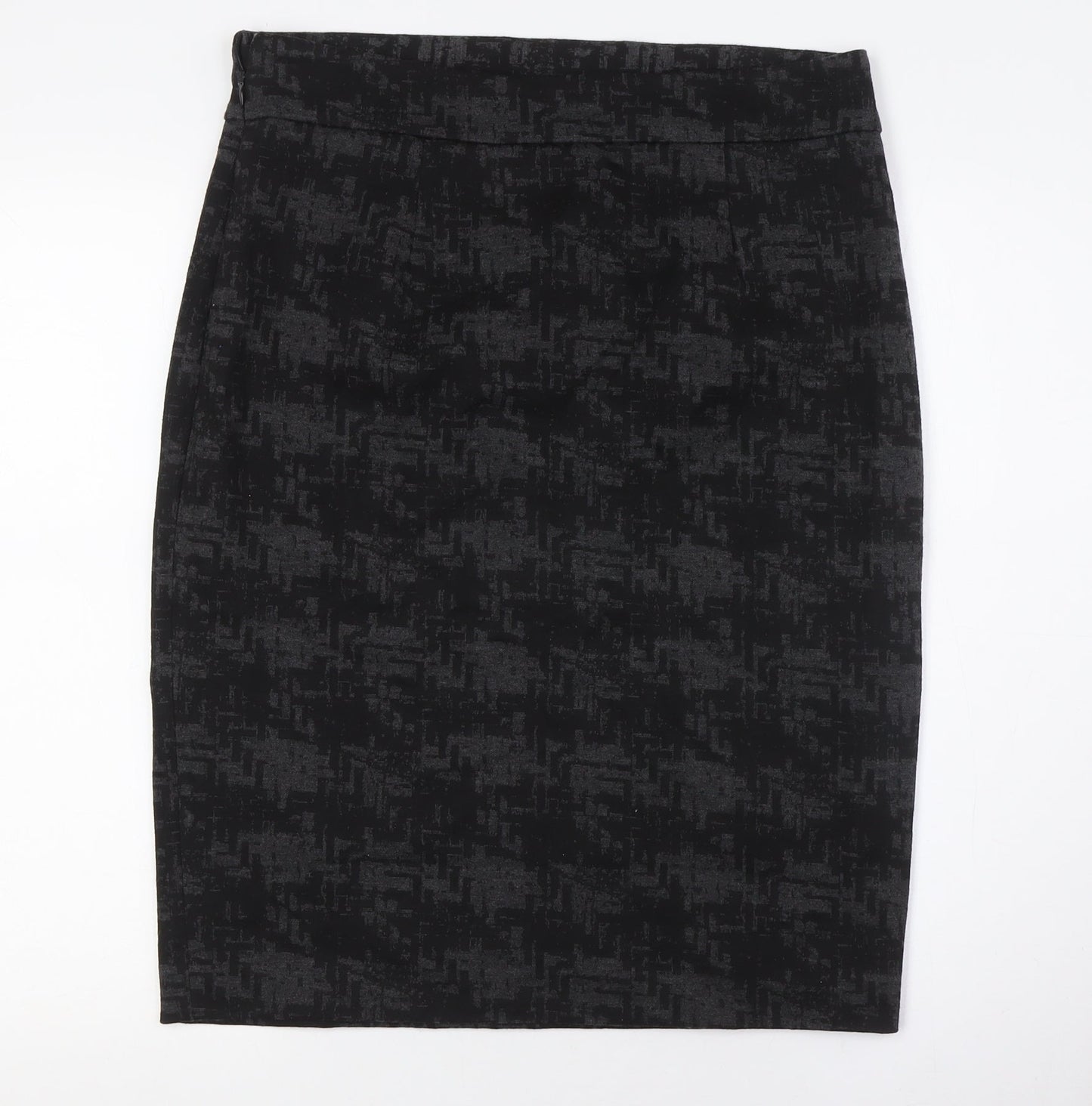 Grace Womens Black Polyester Straight & Pencil Skirt Size 12 Zip