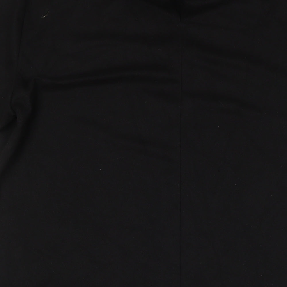 Zara Womens Black Polyester Shift Size XL Mock Neck Button