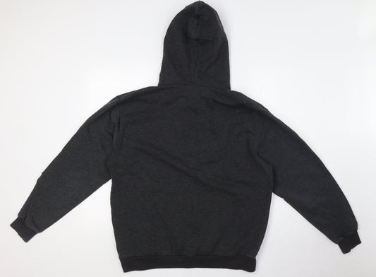 Divided by H&M Mens Black Cotton Pullover Hoodie Size L