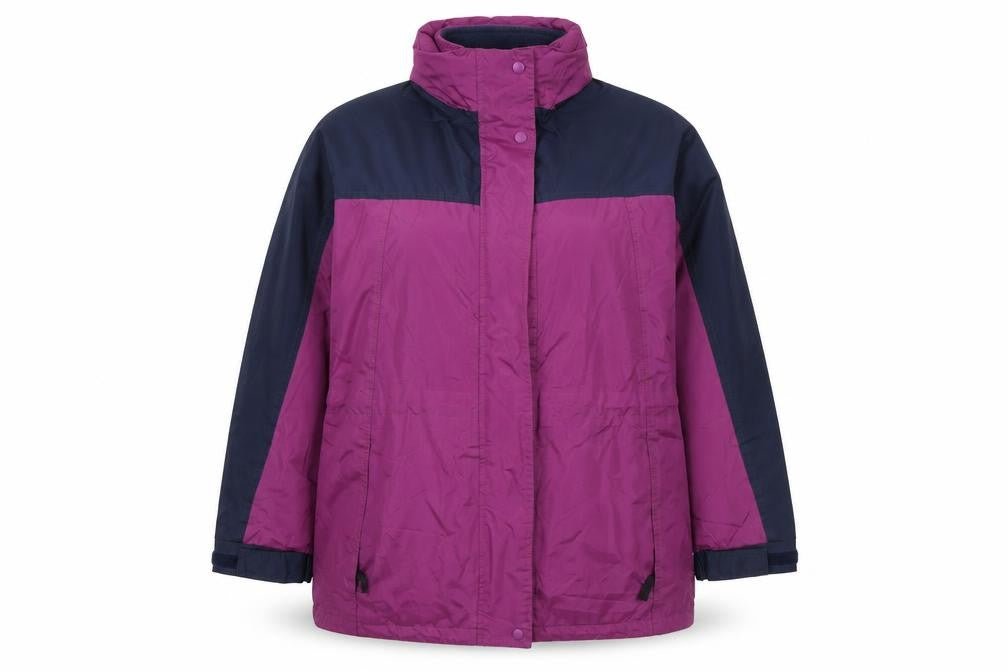 Casual Comfort Womens Purple Jacket Size 18 Zip - Detachable Fleece