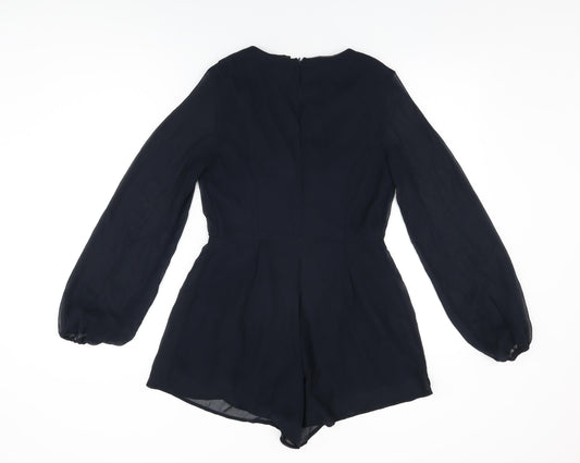 AX Paris Womens Blue Polyester Playsuit One-Piece Size 10 L3 in Zip