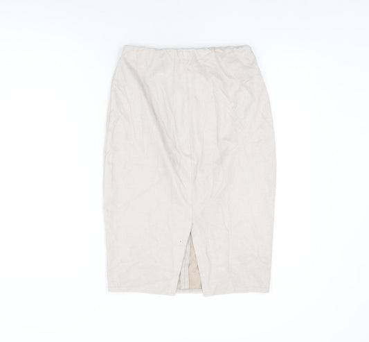 River Island Womens Beige Polyester Straight & Pencil Skirt Size 12
