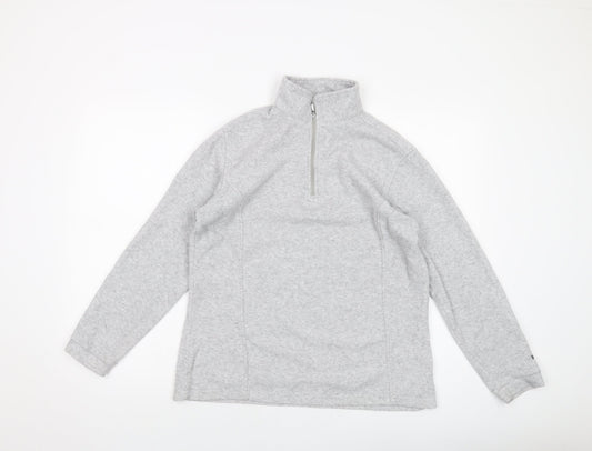 Wannabee Womens Grey Polyester Pullover Sweatshirt Size XL Zip