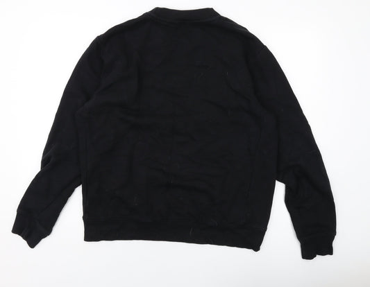 NEXT Mens Black Cotton Pullover Sweatshirt Size M
