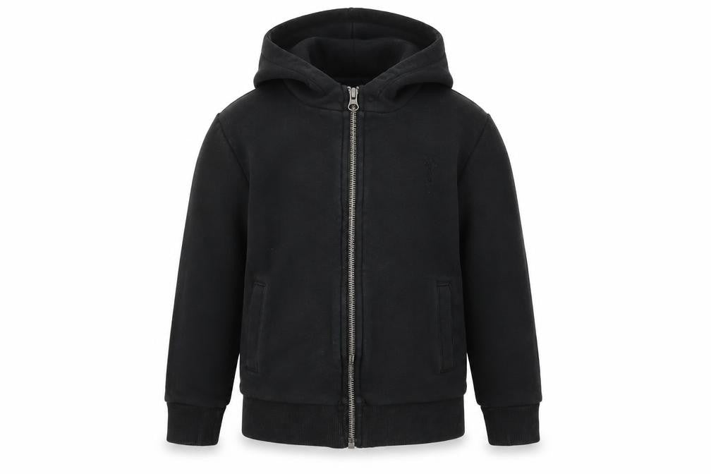 Next Boys Black Cotton Full Zip Hoodie Size 6 Years Zip
