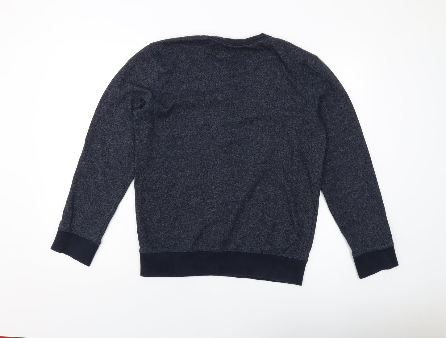 Selected Mens Blue Cotton Pullover Sweatshirt Size M
