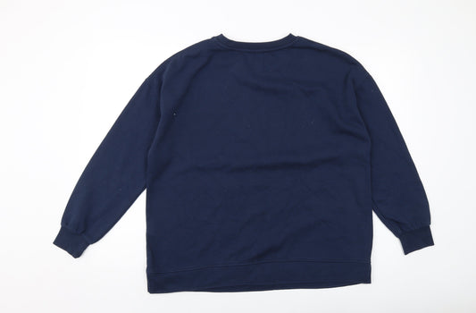Capsule Womens Blue Cotton Pullover Sweatshirt Size 16 Pullover