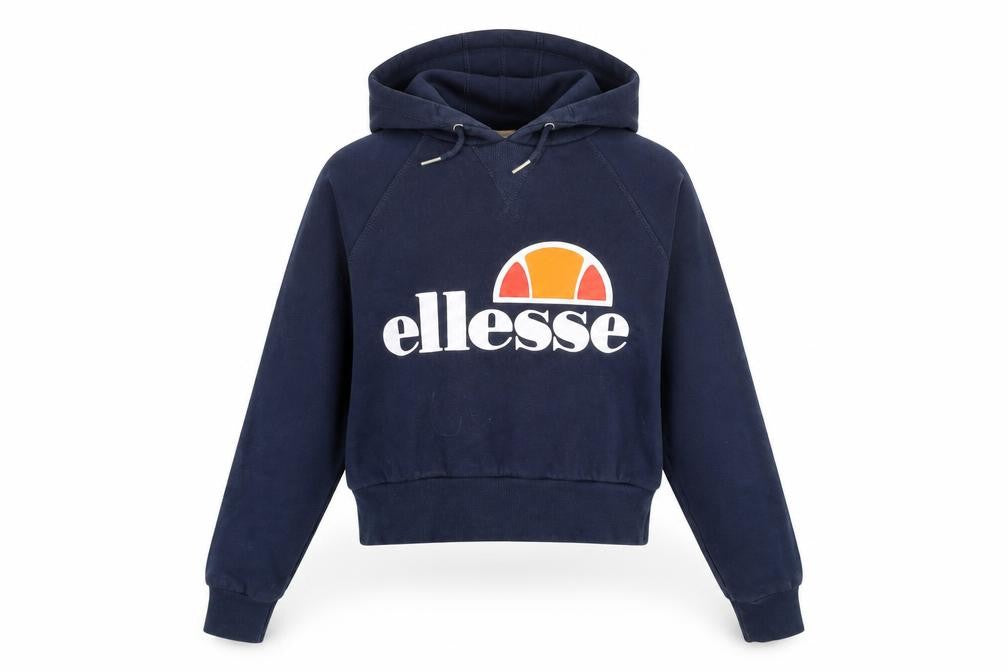 Womens UK 6 Regular ellesse Blue Pullover Hoodie