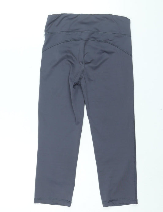 LIVE LOVE DREAM Womens Grey Polyester Capri Leggings Size S L20 in Regular Pullover