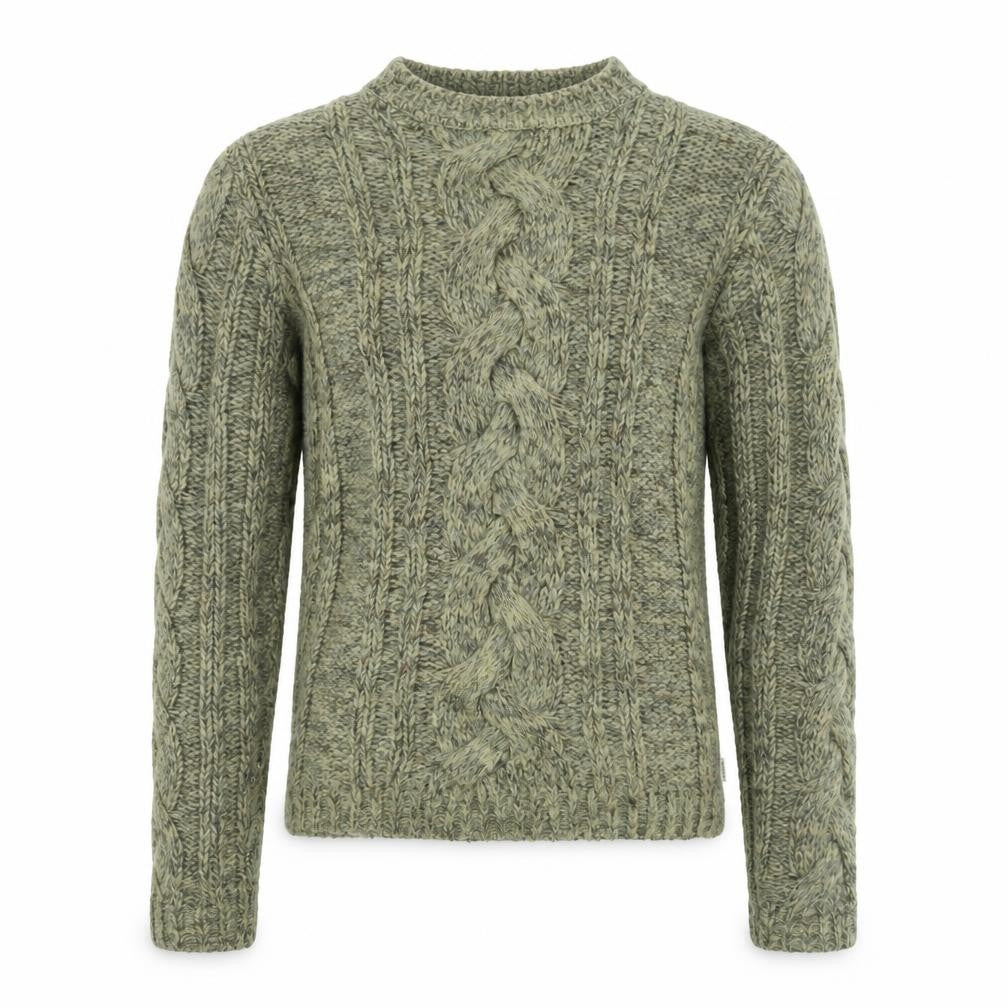 Bellfield Mens Brown Mock Neck Acrylic Pullover Jumper Size S Long Sleeve