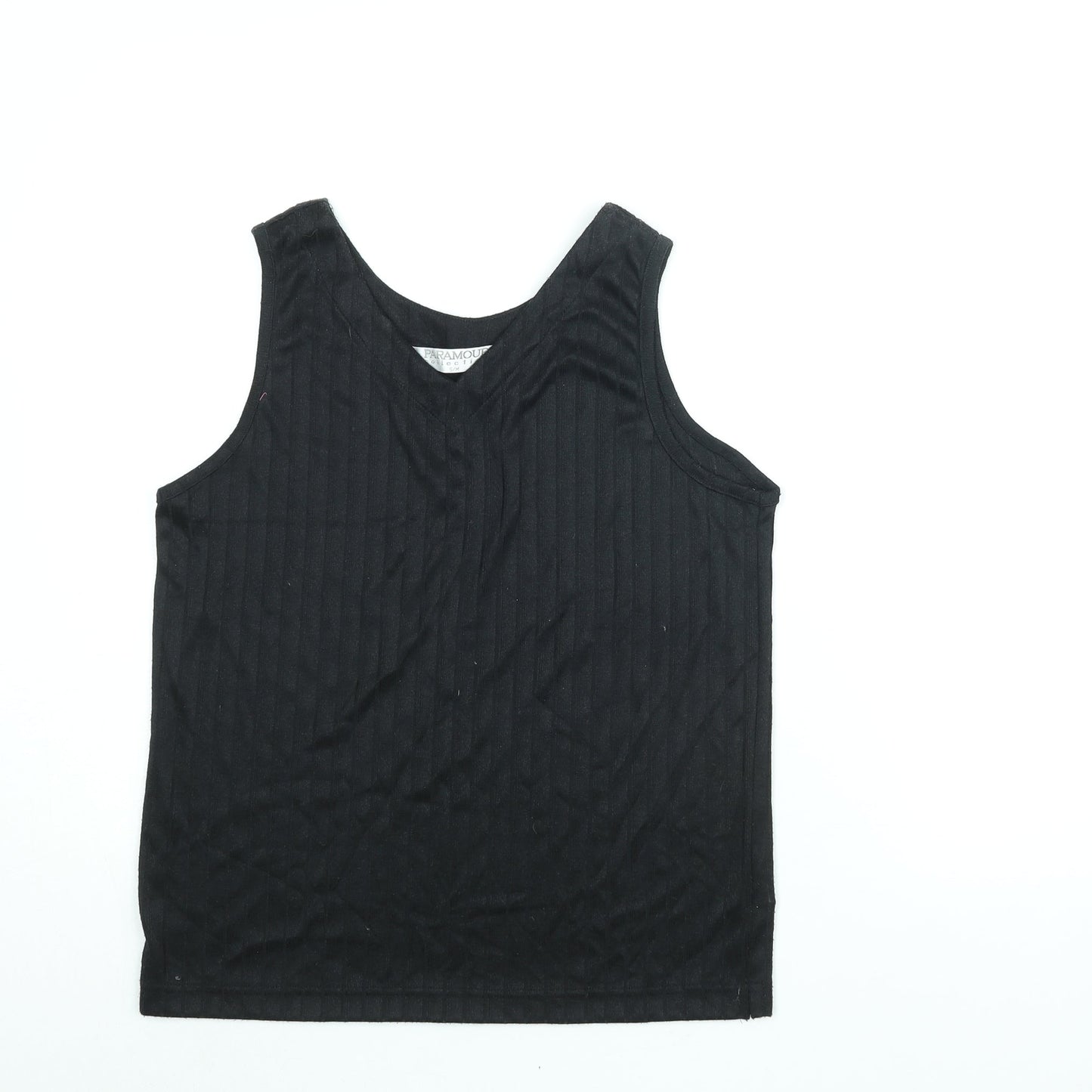 Paramour Womens Black Polyester Camisole Blouse Size S V-Neck - Size S-M