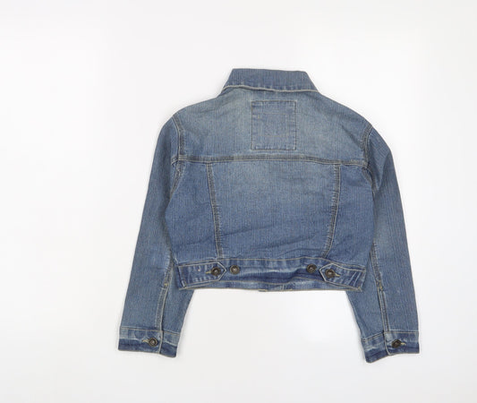 Jennyfer Girls Blue Jacket Size 5 Years Button