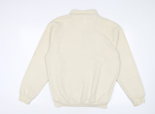 GEAR FOR SPORTS Womens Beige Polyester Pullover Sweatshirt Size L Button