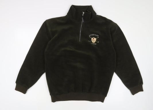 Level Wear Mens Green Polyester Pullover Sweatshirt Size S - Embroidered