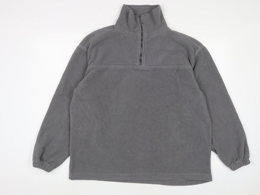 Soks Mens Grey Polyester Pullover Sweatshirt Size L