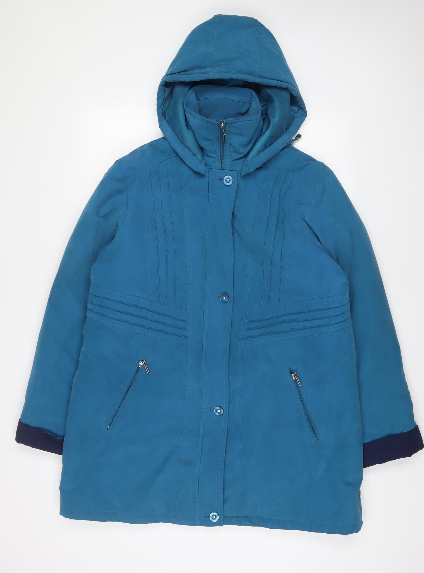 JBC Collection Womens Blue Jacket Coat Size 16 Zip