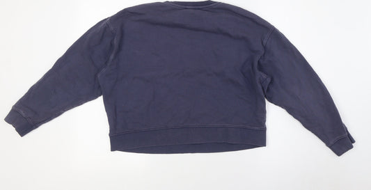 New Look Womens Blue Cotton Pullover Sweatshirt Size S - San Diego