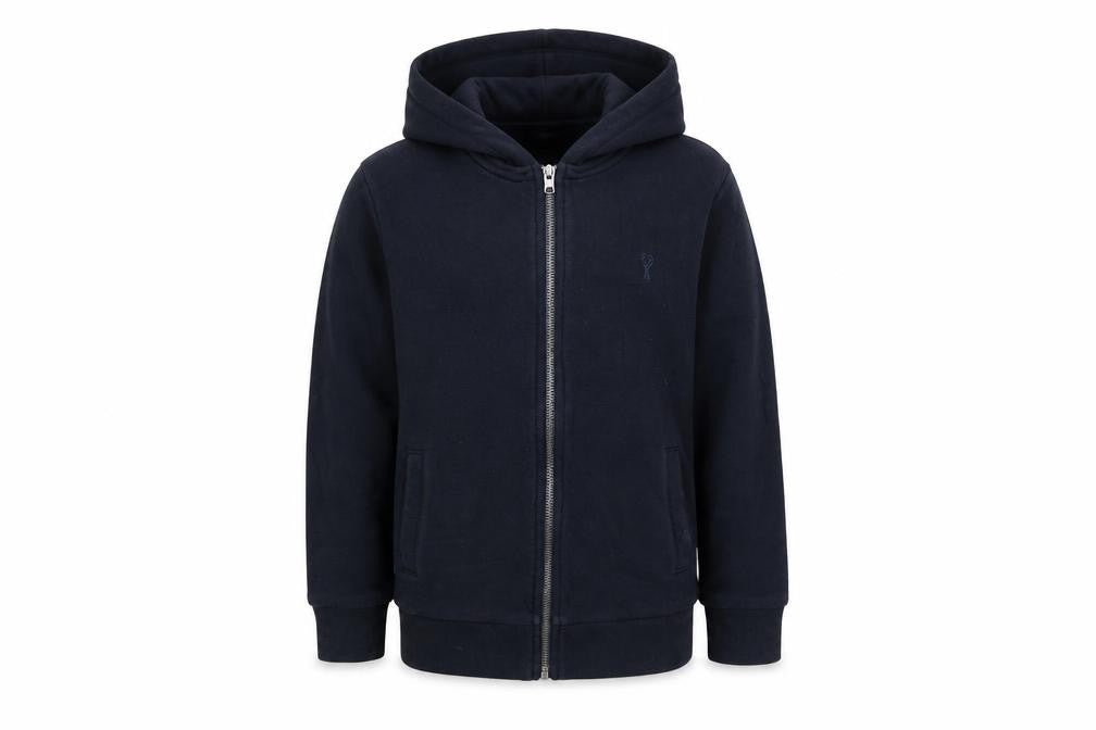 Next Boys Blue Cotton Full Zip Hoodie Size 9 Years Zip