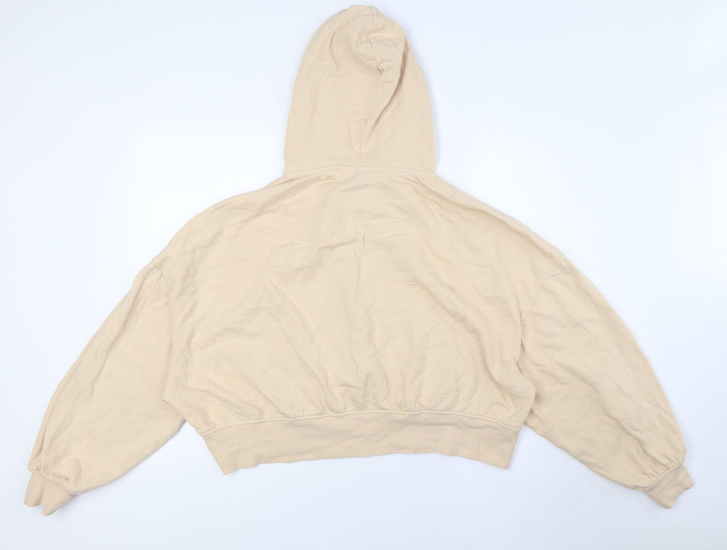 ASOS Womens Beige Polyester Full Zip Hoodie Size 10 Zip