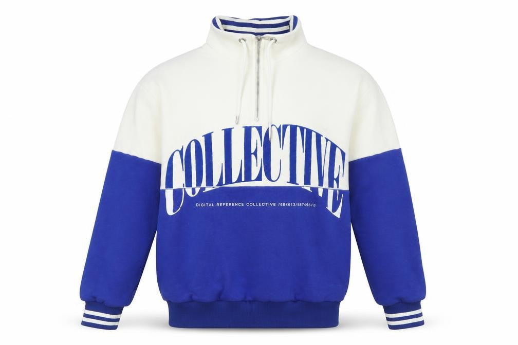 River Island Mens Blue Cotton Pullover Sweatshirt Size S - 1/4 Zip
