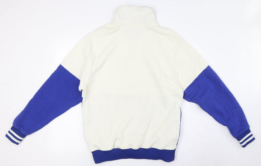 River Island Mens Blue Cotton Pullover Sweatshirt Size S - 1/4 Zip