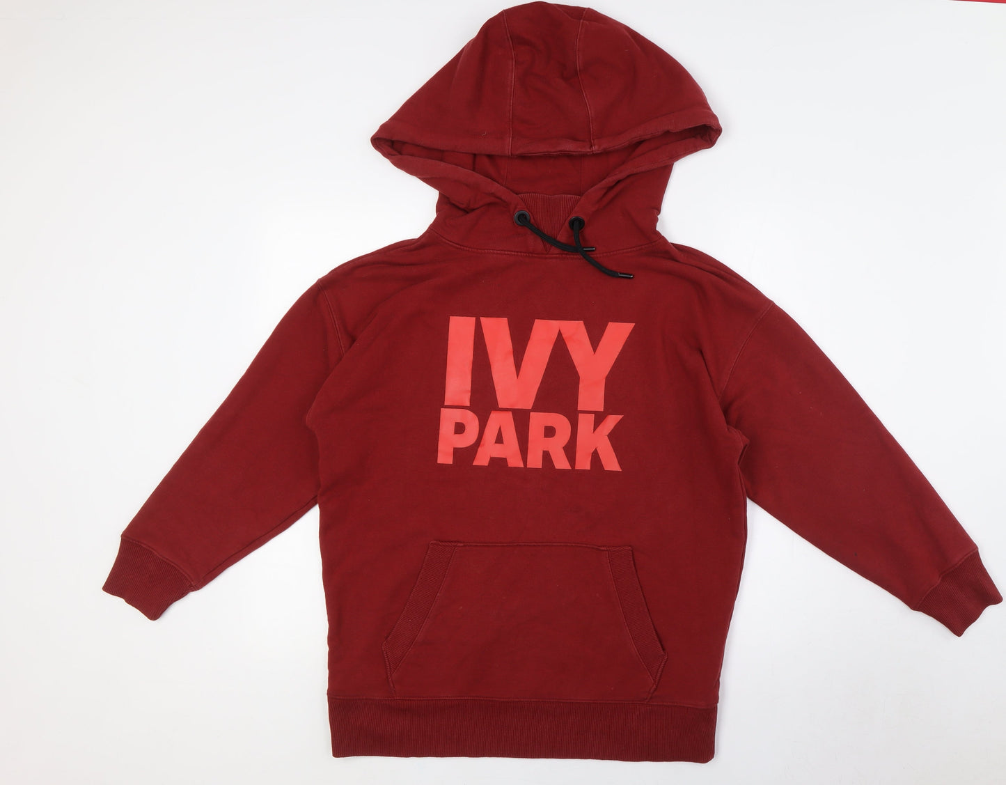 IVY PARK Mens Red Cotton Pullover Hoodie Size S