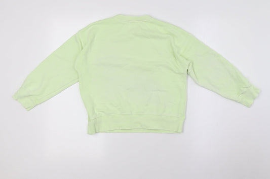 Zara Girls Green Cotton Pullover Sweatshirt Size 6 Years - NewYork