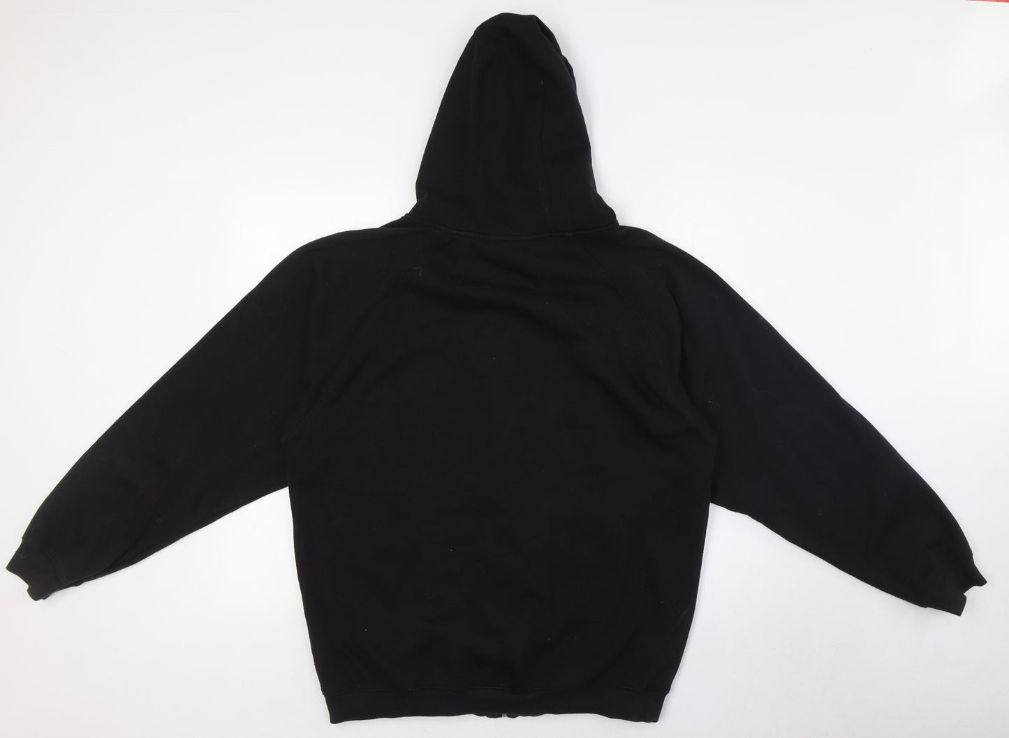 Patrick Womens Black Cotton Full Zip Hoodie Size M Zip