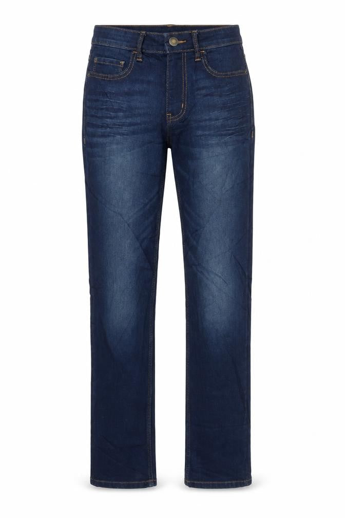 M&S Womens Blue Cotton Straight Jeans Size 6 L30 in Regular