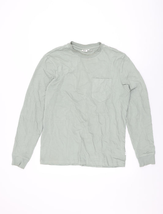 Kin Mens Green Cotton T-Shirt Size S Round Neck