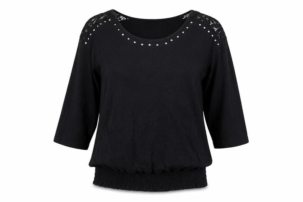Womens UK Size S Klass Black Viscose T-Shirt